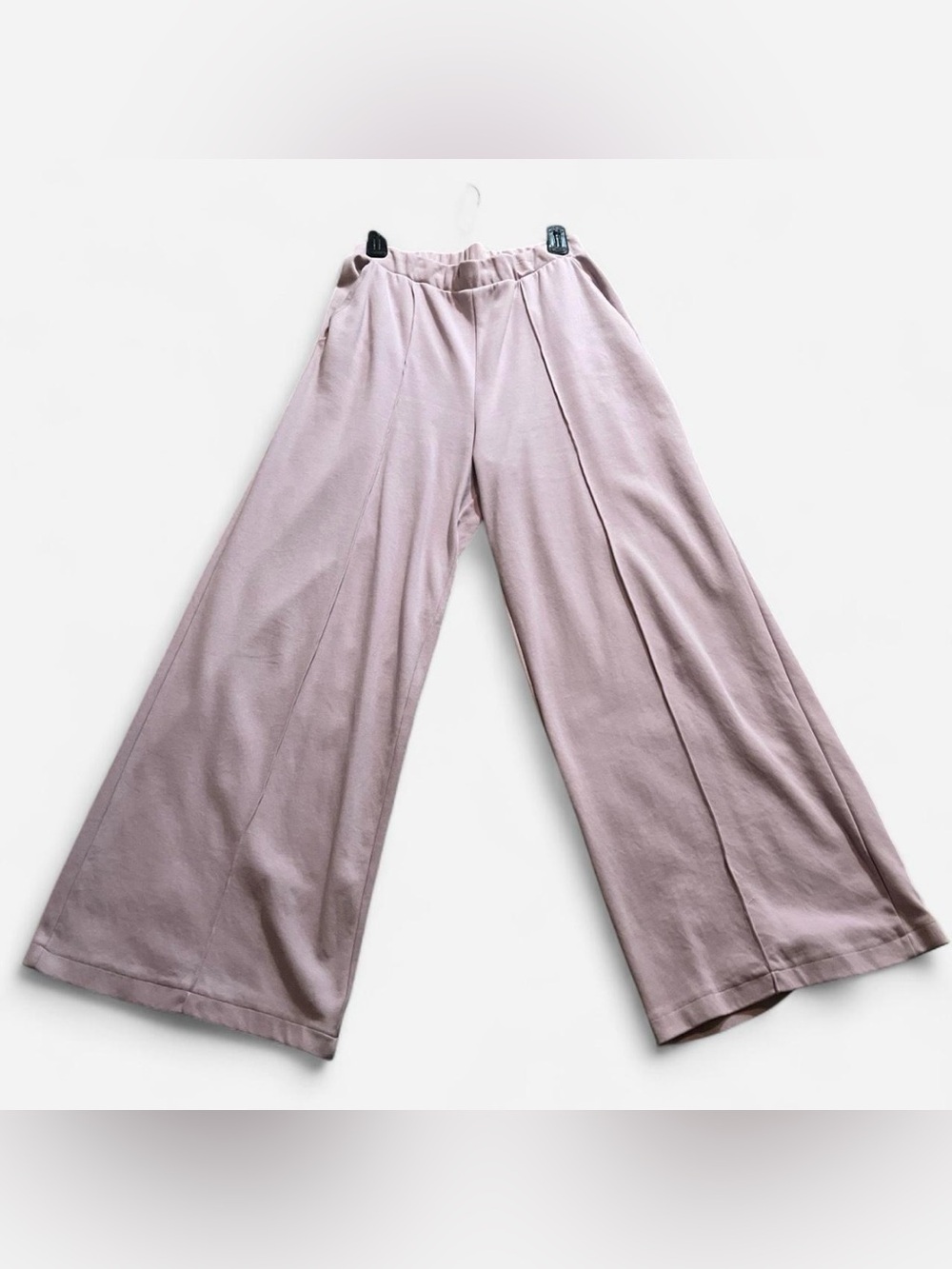 ZARA Lilac High-Waist Wide-Leg Jersey Pants